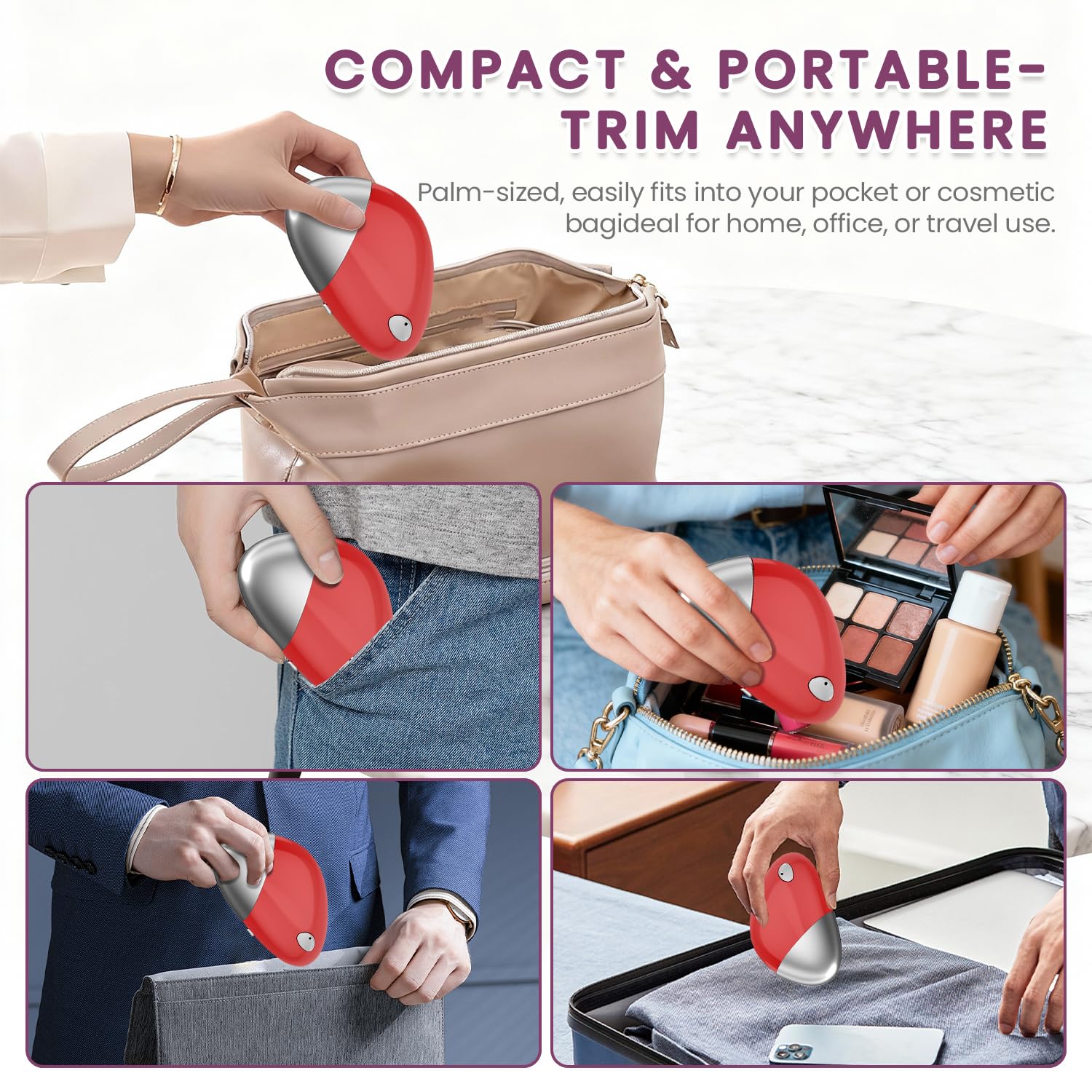 Electric Nail Clipper with Replacement Blade Heads and 2 Speeds