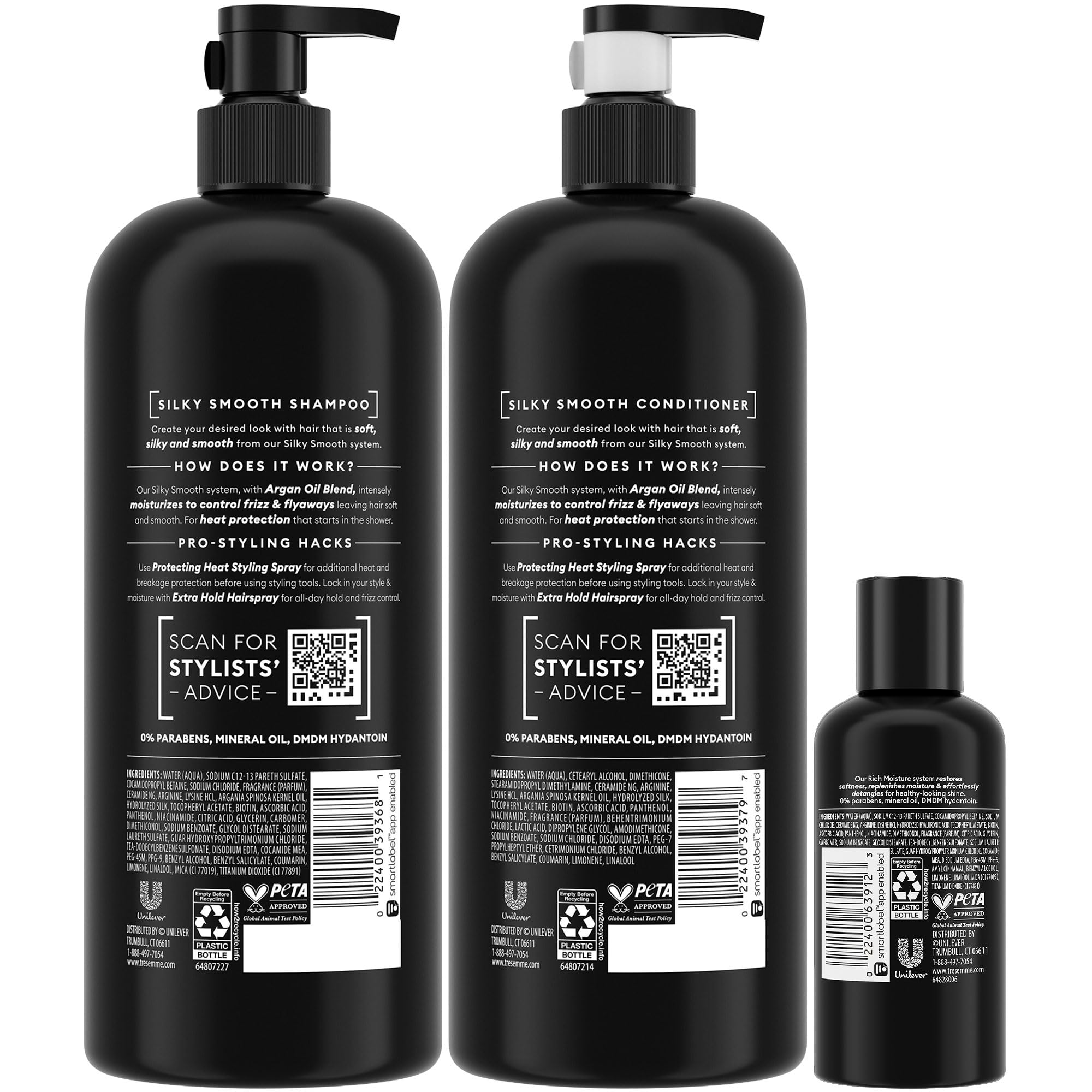 TRESemmé Silky & Smooth Shampoo, Conditioner and Keratin Repair Mask Set