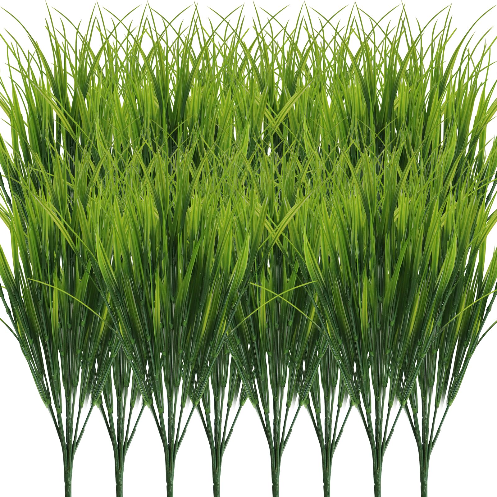Yicaam 16 Pcs Artificial Grass Plants, 40cm Faux Shrubs Wheat Grass, Artificial Tall Greenery Stems Weed for Outdoor Decor, Fake Greenery Stems Weed for Indoor Home Decor