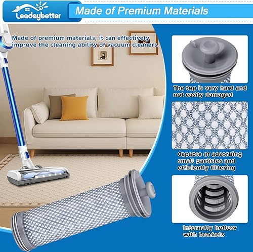 Miniatura 4 de Leadaybetter Filtro de repuesto compatible con aspiradora inalámbrica Tineco A10 A11 Hero A10A11 Master PURE ONE S11 Series S12 X, paquete de 4 para