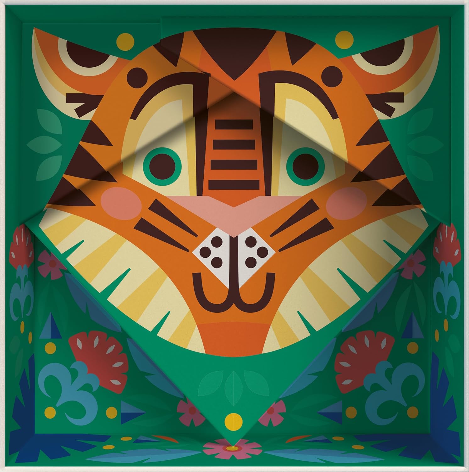 Ravensburger CreArt Do It Together: Tiger Paint‑by‑Number Kit - 3-Panel Complete Set with Brushes & Color-Coded Outlines for Ages 7+