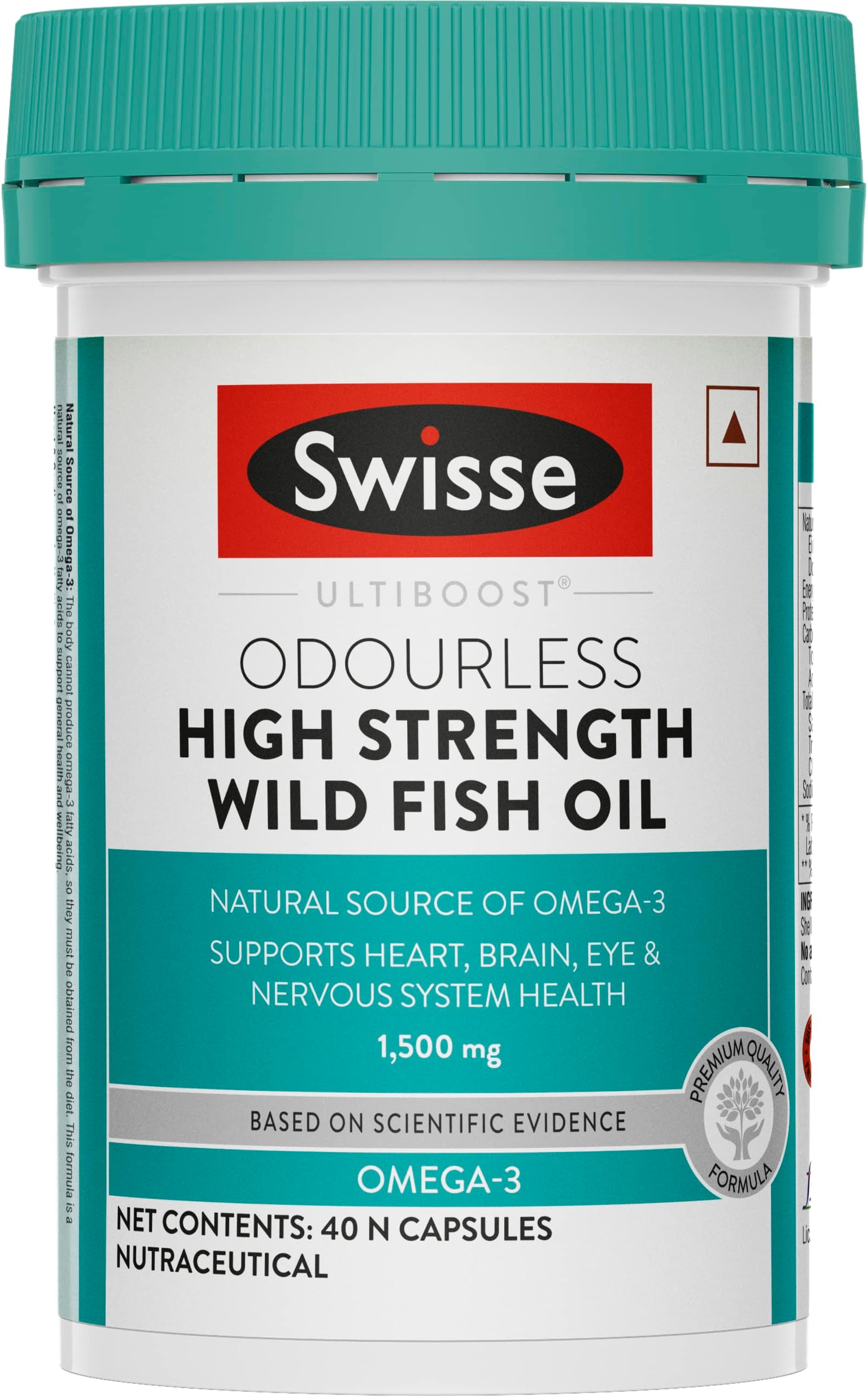 Swisse Fish Oil with 1500mg Omega 3 - 200 Capsules, One Capsule Per Serving,(Highest Fish Oil Concentrate In Single Capsule) Manufactured In Australia, Internationally Proven Formula