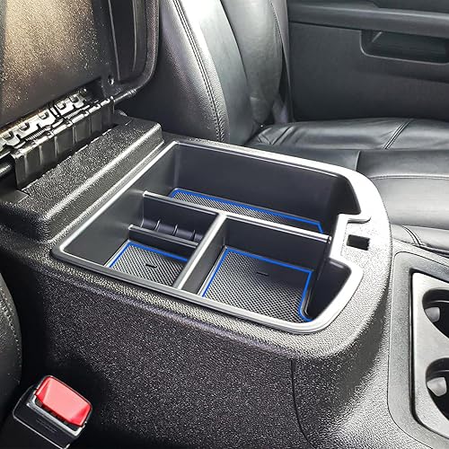 Miniatura 19 de TACORBO Center Console Organizer Tray for 07-2014 GMC Sierra 2500 3500 Yukon XL Silverado 2500 3500 Suburban 1500 Tahoe / 07-13 GMC Sierra 1500 Red