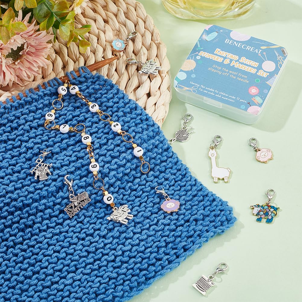 BENECREAT 11Pcs Stitch Marker Charms - Image 4