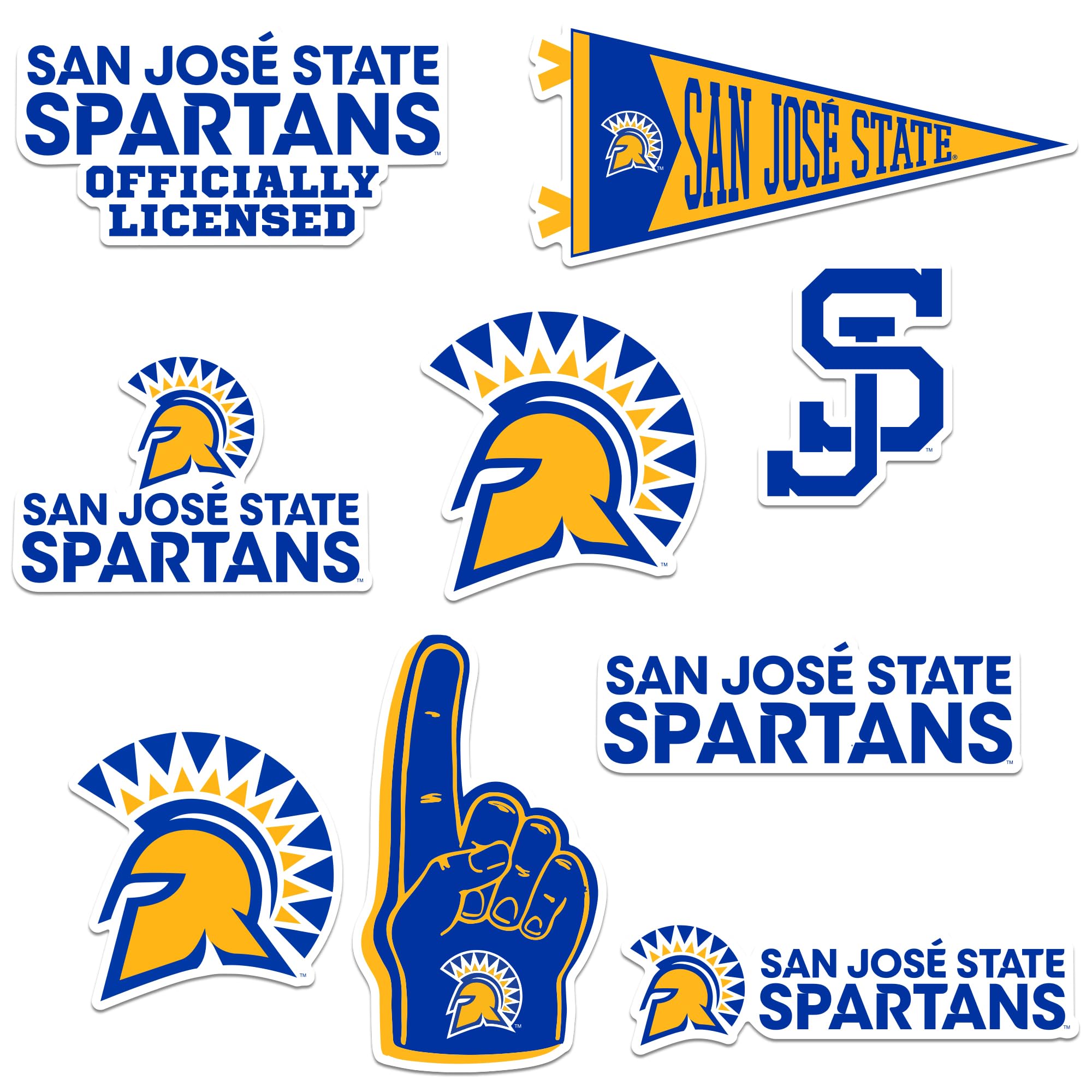 San Jose State University 8ct Vinyl L Deluxe, Indoor/Outdoor, Set of 8