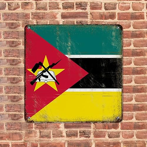 Vista 121 de Letrero de metal con bandera de país internacional, bandera de Polonia, regalo de bandera de Polonia, letreros de aluminio envejecidos