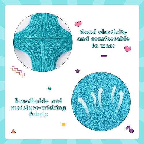 Miniatura 6 de Junely Accesorios de los años 80 para mujer, calentadores de piernas de neón, diadema y muñequeras, calentadores de piernas de punto para ballet