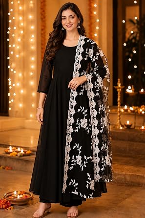 Chandrakala Net Dupatta for Women, Shawl Scarf Wrap Chunni, (D185)