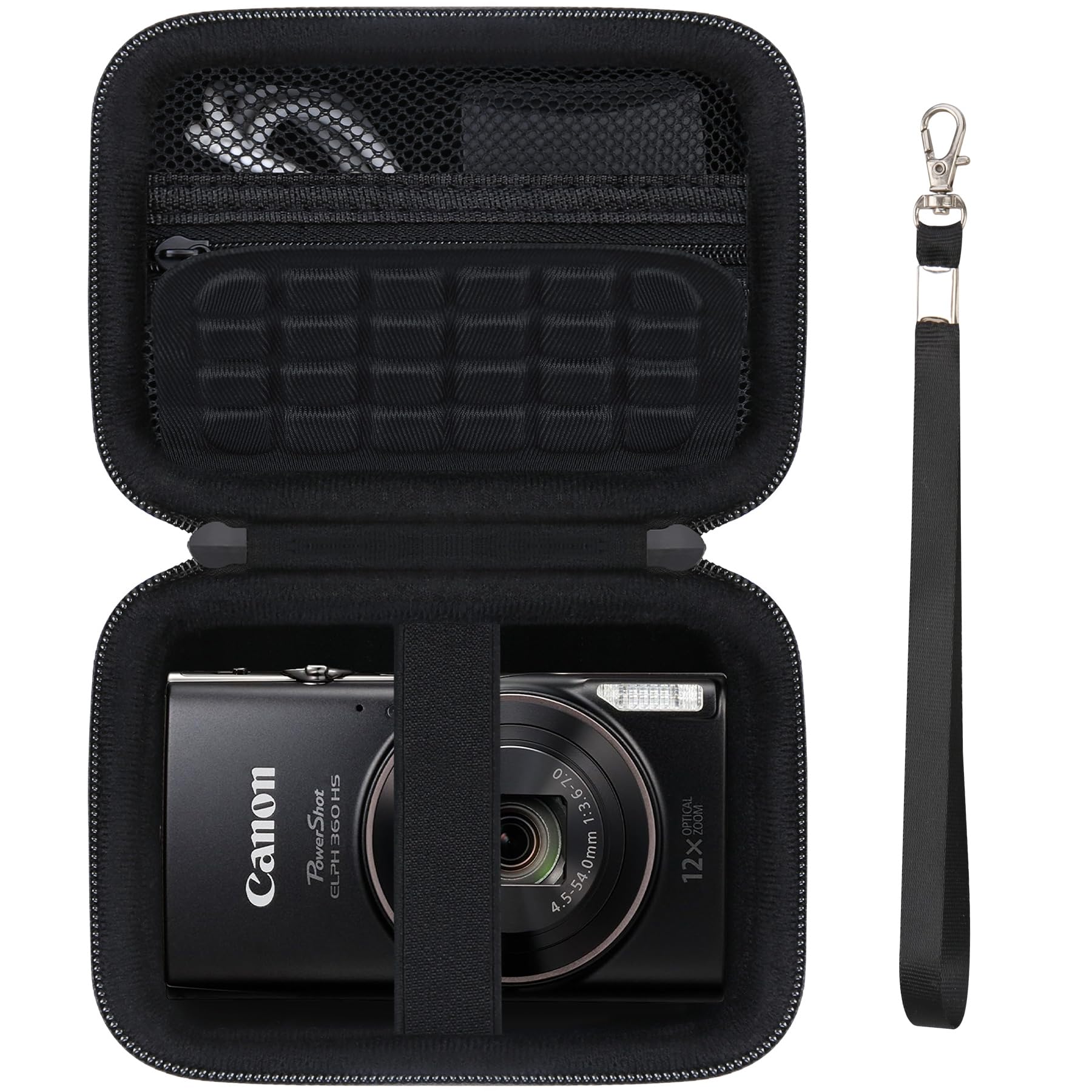 Camera Case for Canon PowerShot ELPH 360 HS A Digital Camera, Black
