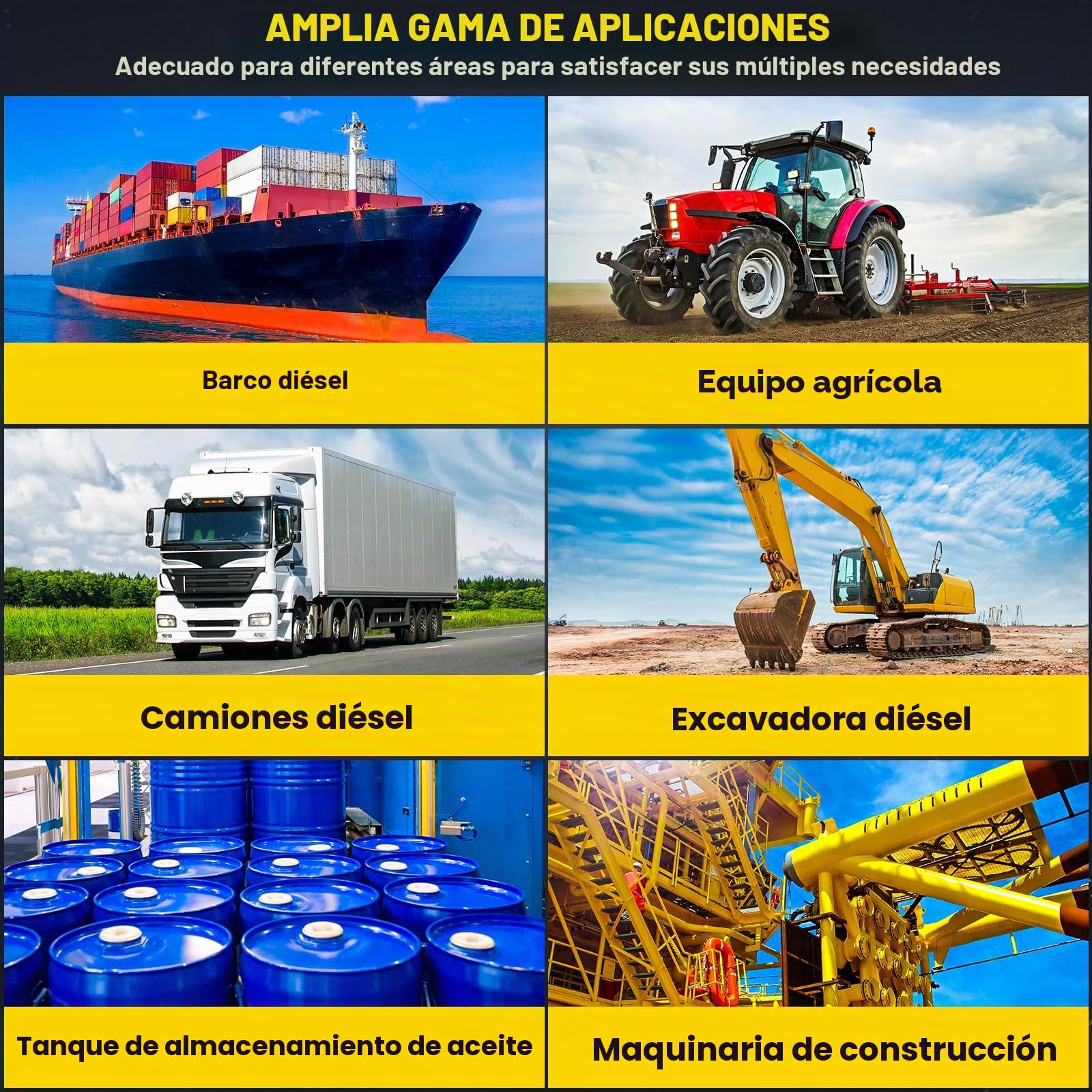 Bomba de diesel 550W, 20-60 l/min, bomba de aceite con boquilla y 4 m de mangueras para bombear diesel, queroseno y aceite de calefacción, bomba de combustible portátil para casa, granja y obra