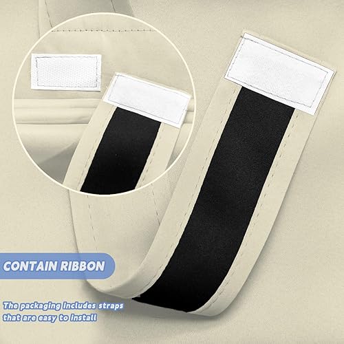 Miniatura 4 de Mecodeco Cortinas de puerta 100 % opacas, cortinas de puerta francesa para privacidad, paneles de puerta Tricia fáciles de instalar, cortina de luz