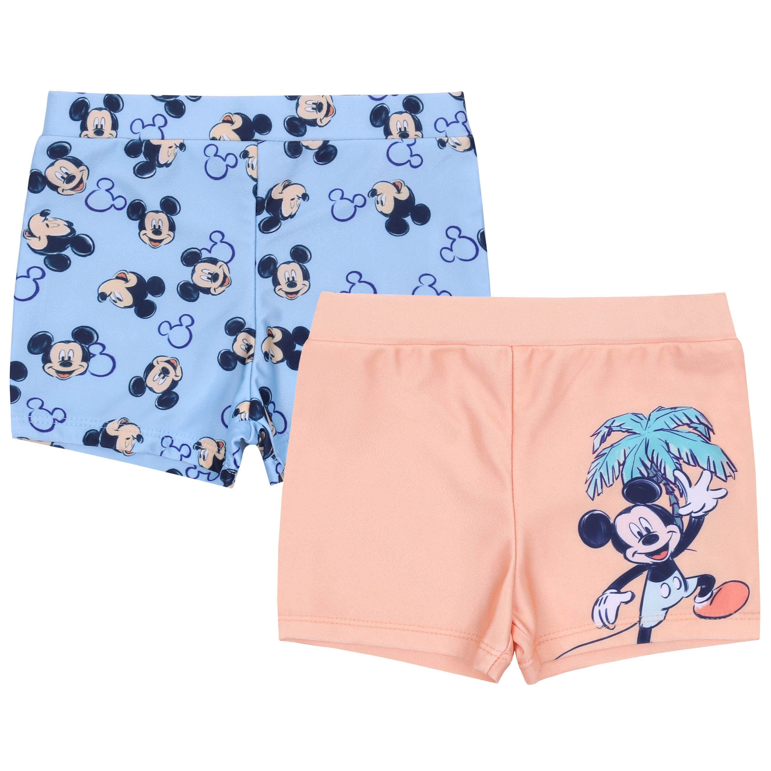 2X Maillot de Bain Mickey Mouse Bleu bébé et mûre Disney