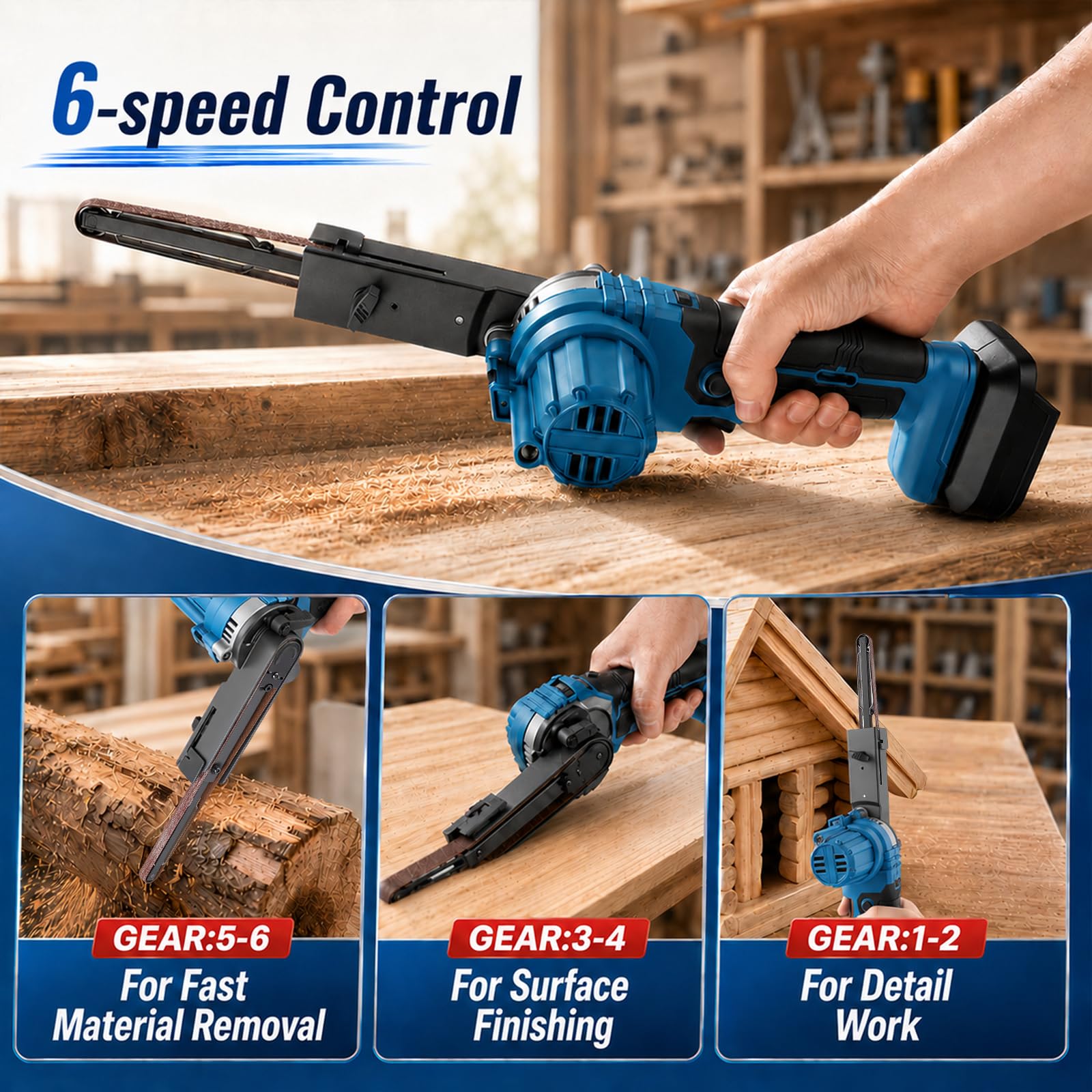 Lime Électrique, Ponceuse à Bande Sans Fil Compatible Makita 18V