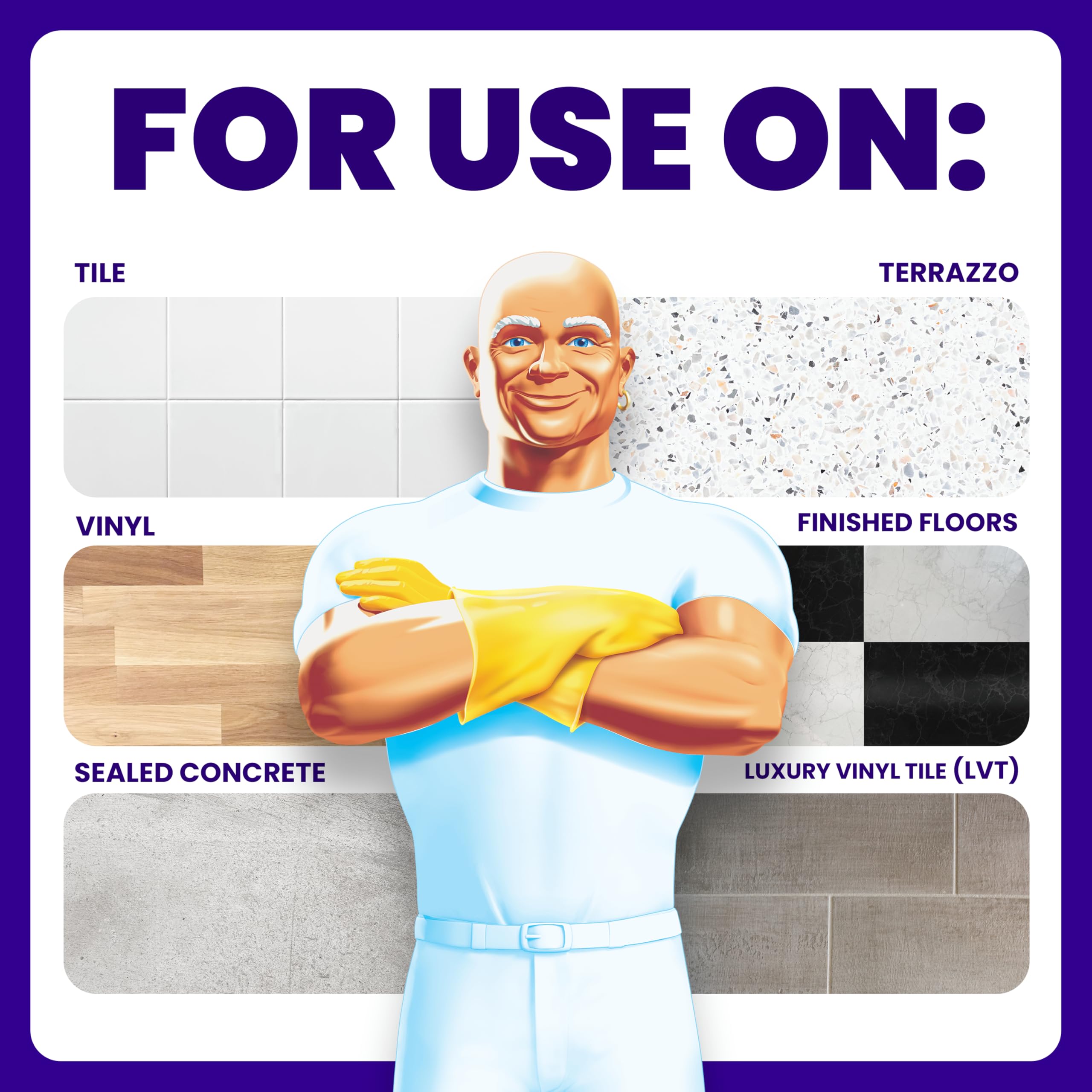 Mr. Clean Limpiador profesional a granel líquido concentrado acabado limpiador para suelos de madera dura, azulejos o terrazo, uso comercial, aroma a limón, 1 galón (caja de 3)
