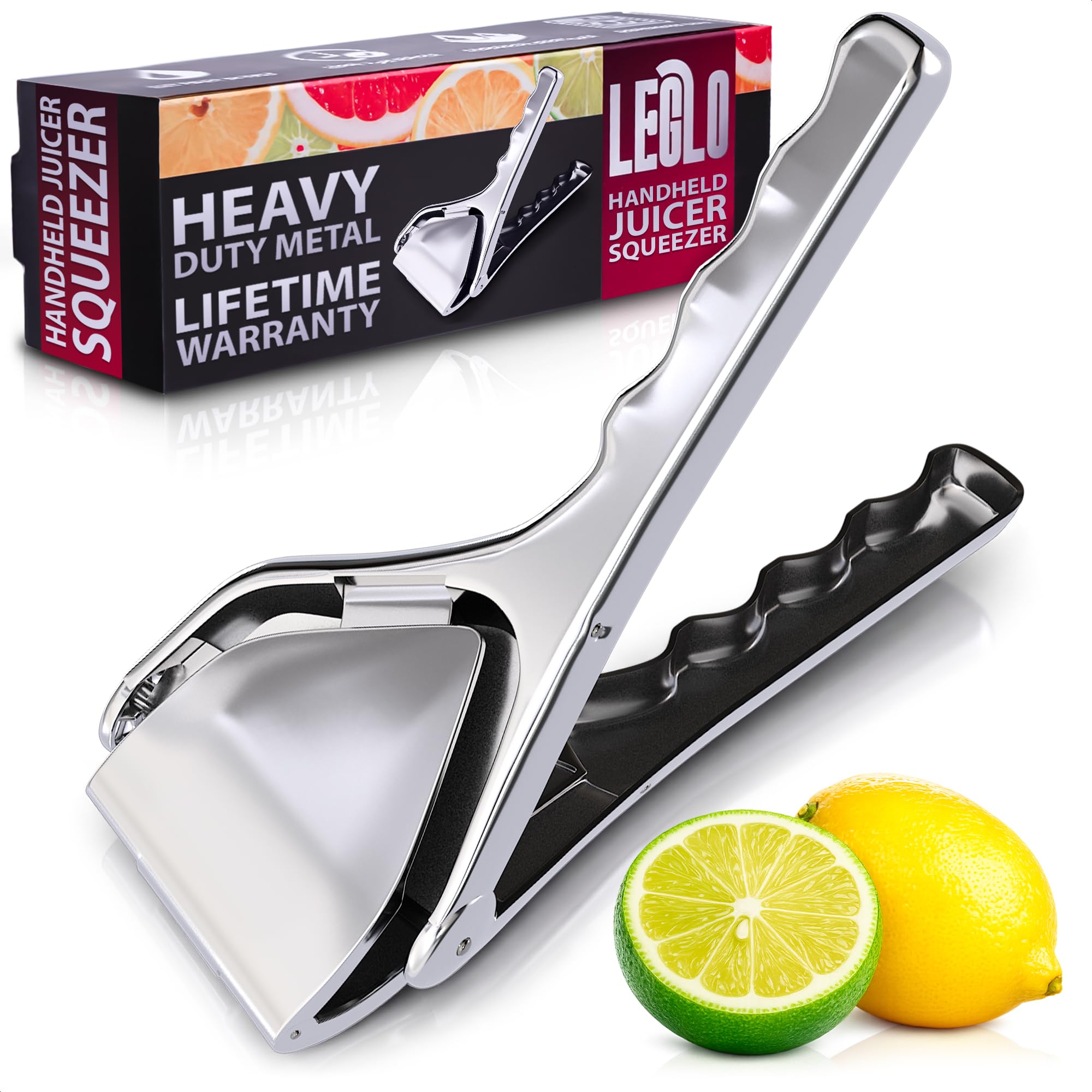 Lemon Squeezer Stainless Steel - Strong Bend & Rust Resistant Flat Lemon Juicer Manual, Easy To Use Clever Lever Design for Efficient Juice Extraction, Compact Lime Squeezer, Easy to Clean & Store