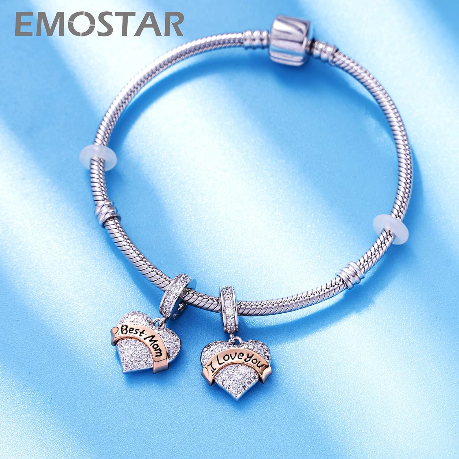 EMOSTAR Family Charms, 925 Sterling Silver Mother Father Daughter Son Sister Brother Godmother Nana Grandma Husband Wife Aunt Niece Cousin Uncle Best Friends, I Love You Dangle, fit European Bracelet - Image 2
