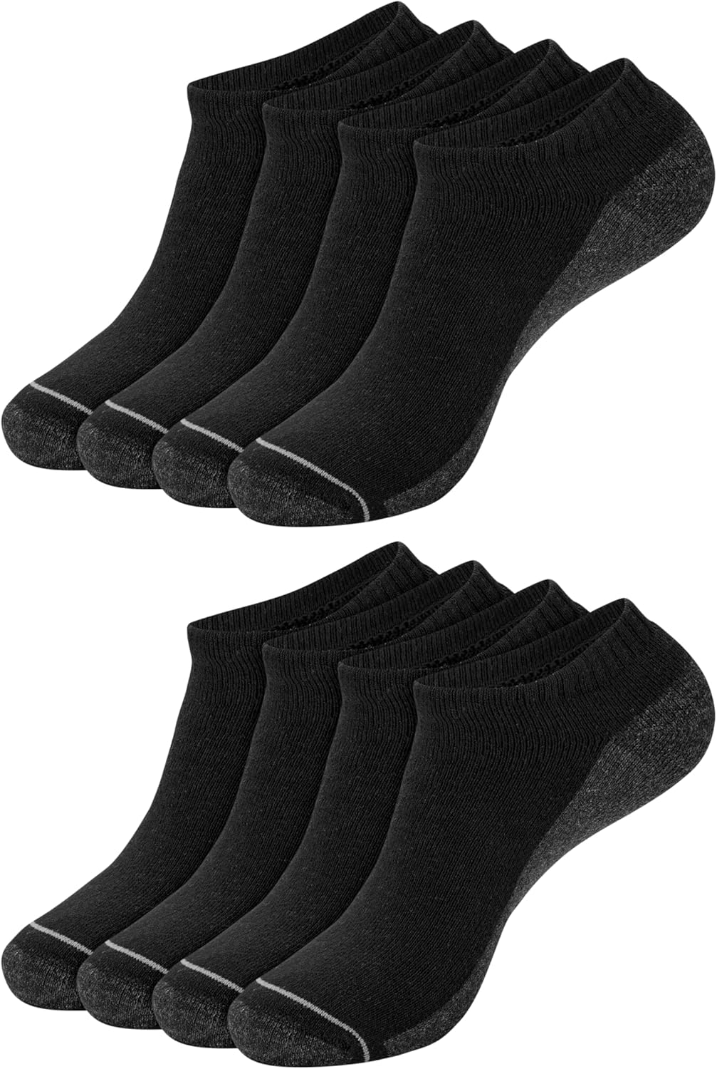 Hanes Men's Low-cut Socks Pack, 8-pack, Max Cushion Low-cut Socks for Men, Moisture-wicking, Shoe Sizes 6-12