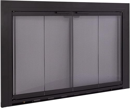 Miniatura 4 de Pleasant Hearth Puerta de vidrio para chimenea de colección de aluminio lineal