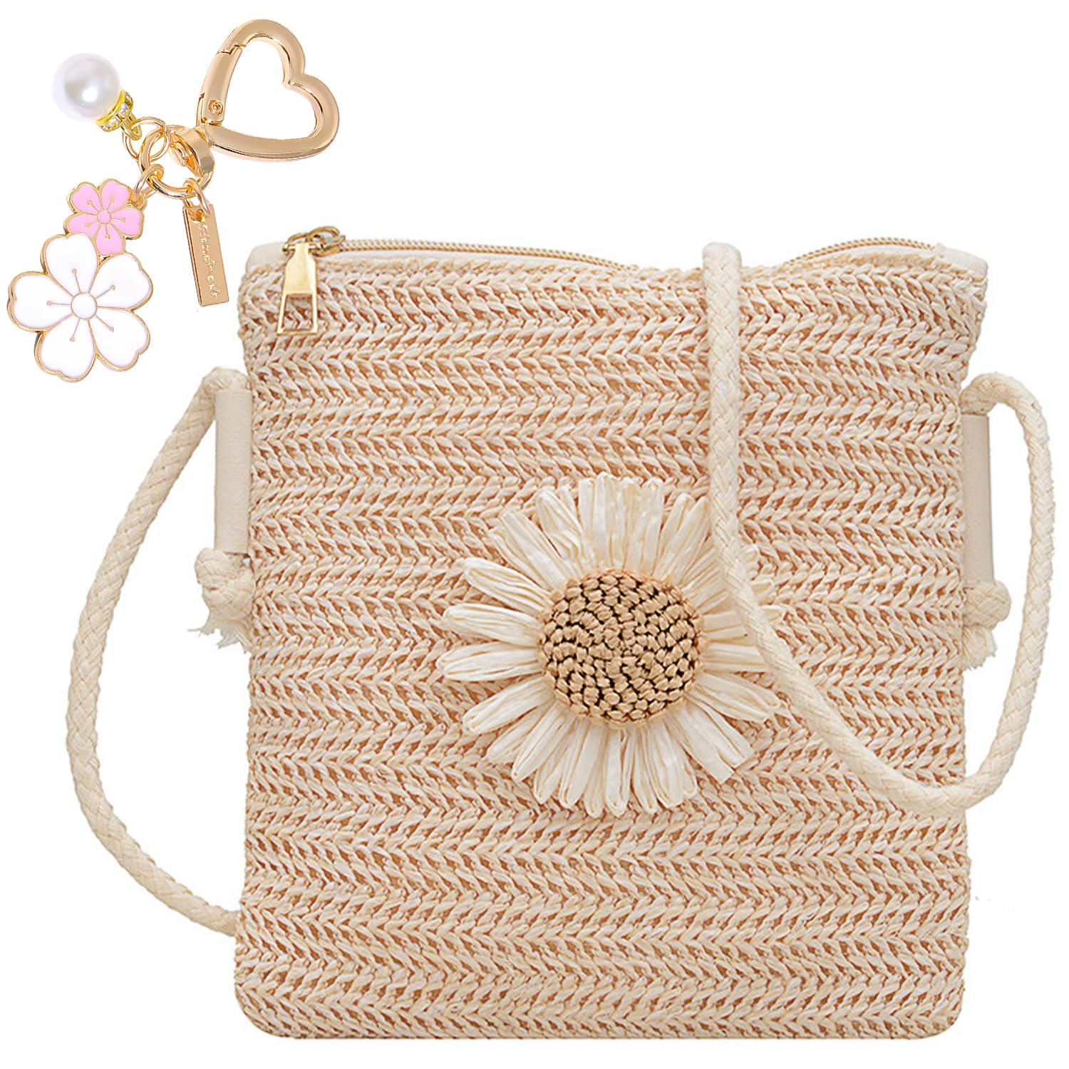 Słomkowa torebka damska na ramię w stylu vintage, torebka plażowa, torebka słomkowa, styl boho, torba crossbody na podróż i urlop