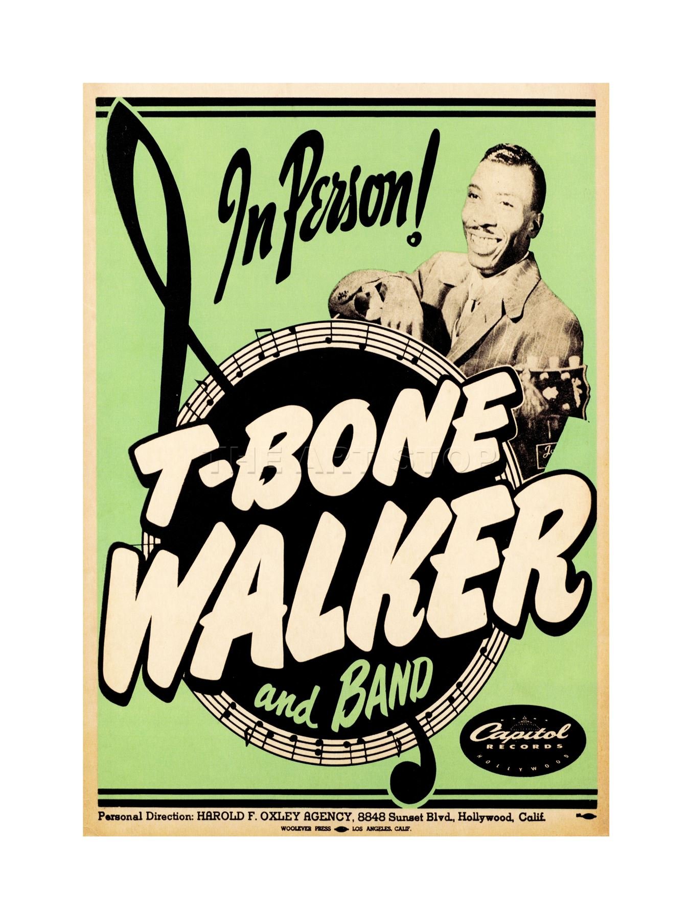 Music Concert Ad T-bone Walker Band Blues Picture Wall Art Print