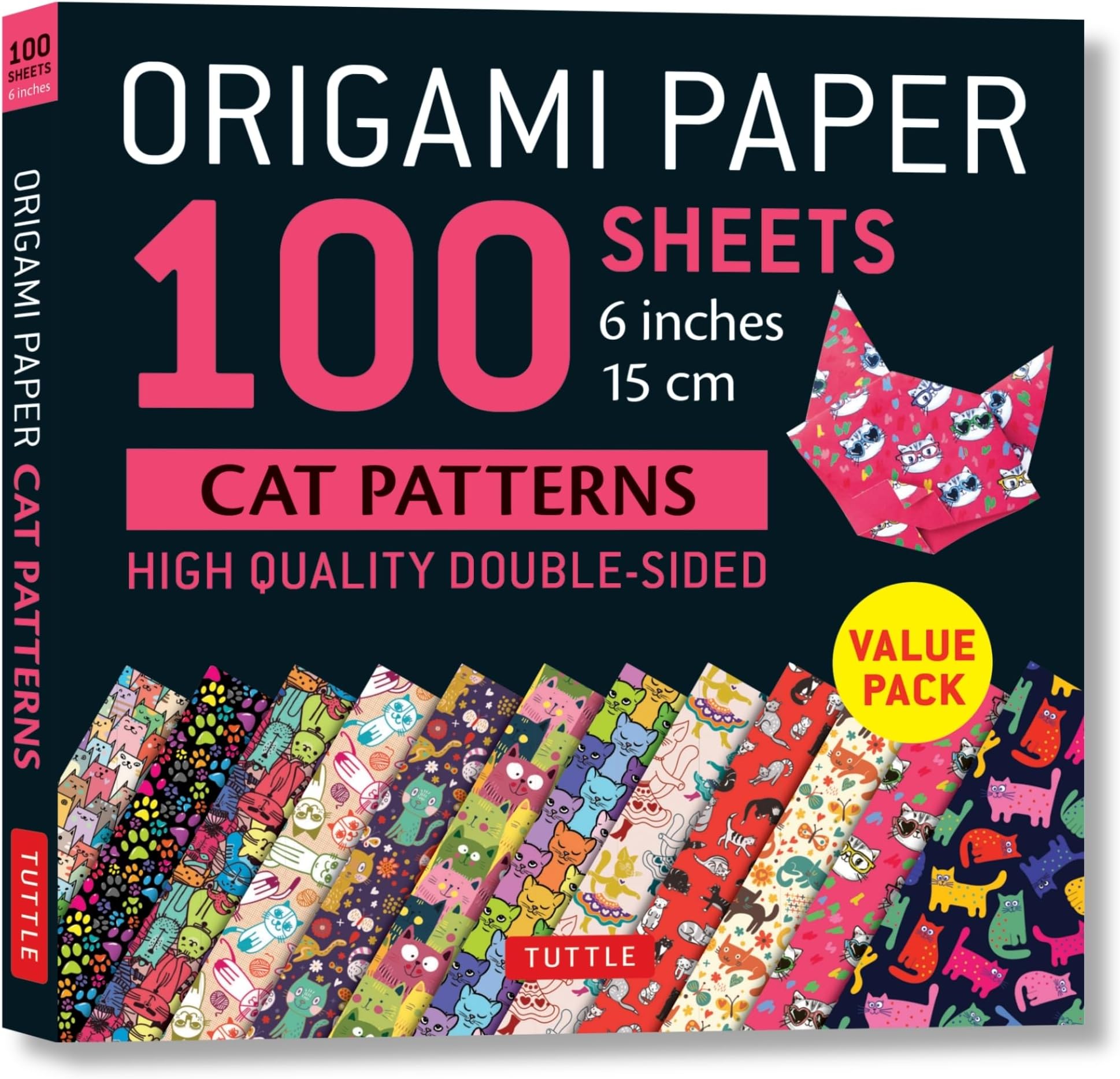 Origami Paper 100 sheets Cat Patterns 6" (15 cm): Tuttle Origami Paper: Double-Sided Origami Sheets Printed with 12 Different Patterns: Instructions for 6 Projects Included