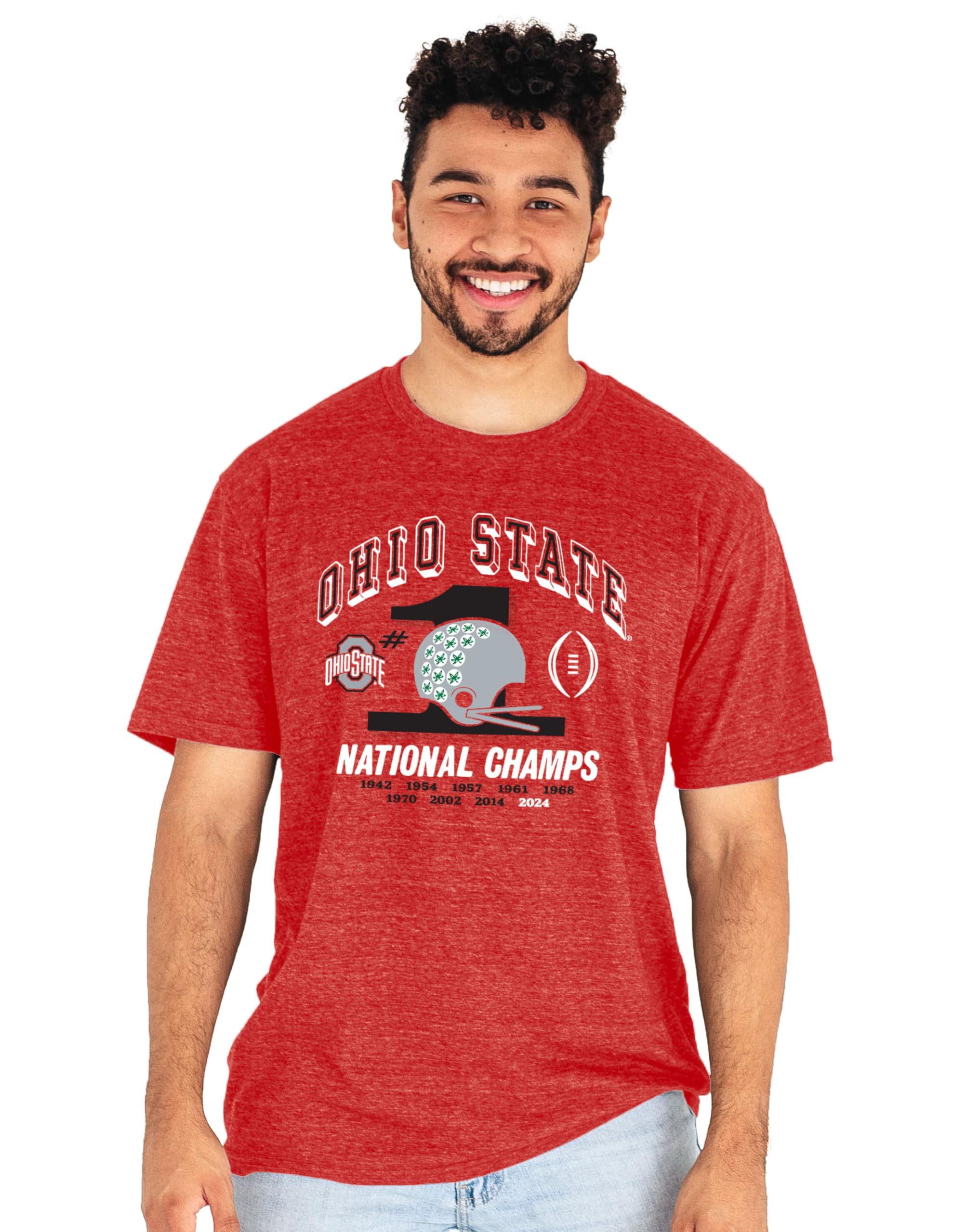 NCAA Officially Licensed Ohio State Buckeyes National Champs 2024 Triblend T-Shirt