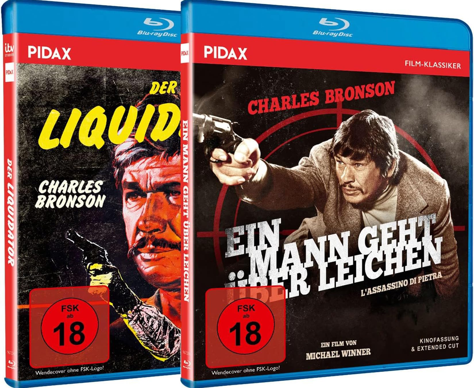 Charles Bronson – Die legendäre Action-Klassiker Collection (Blu-ray) – Ein Mann geht über Leichen (1973) & Der Liquidator (1984) – Restauriert & erstmals vereint – (WME Film Klassiker) [2 Blu-rays]