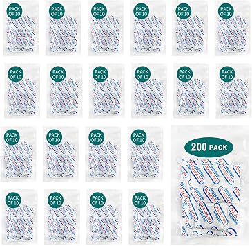 200 Packs 100CC Food Grade Oxygen Absorbers 10 Packs x 1 Vacuum Bag Oxygen Absorbers for Food Storage, Oxygen Packets for Long Term Food Storage - O2 Absorbers for Food Grade