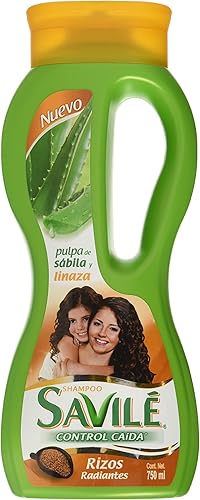 Champú Savile con pulpa de aloe y control de semillas, cabello perdido para cabello rizado, 25.4fl oz