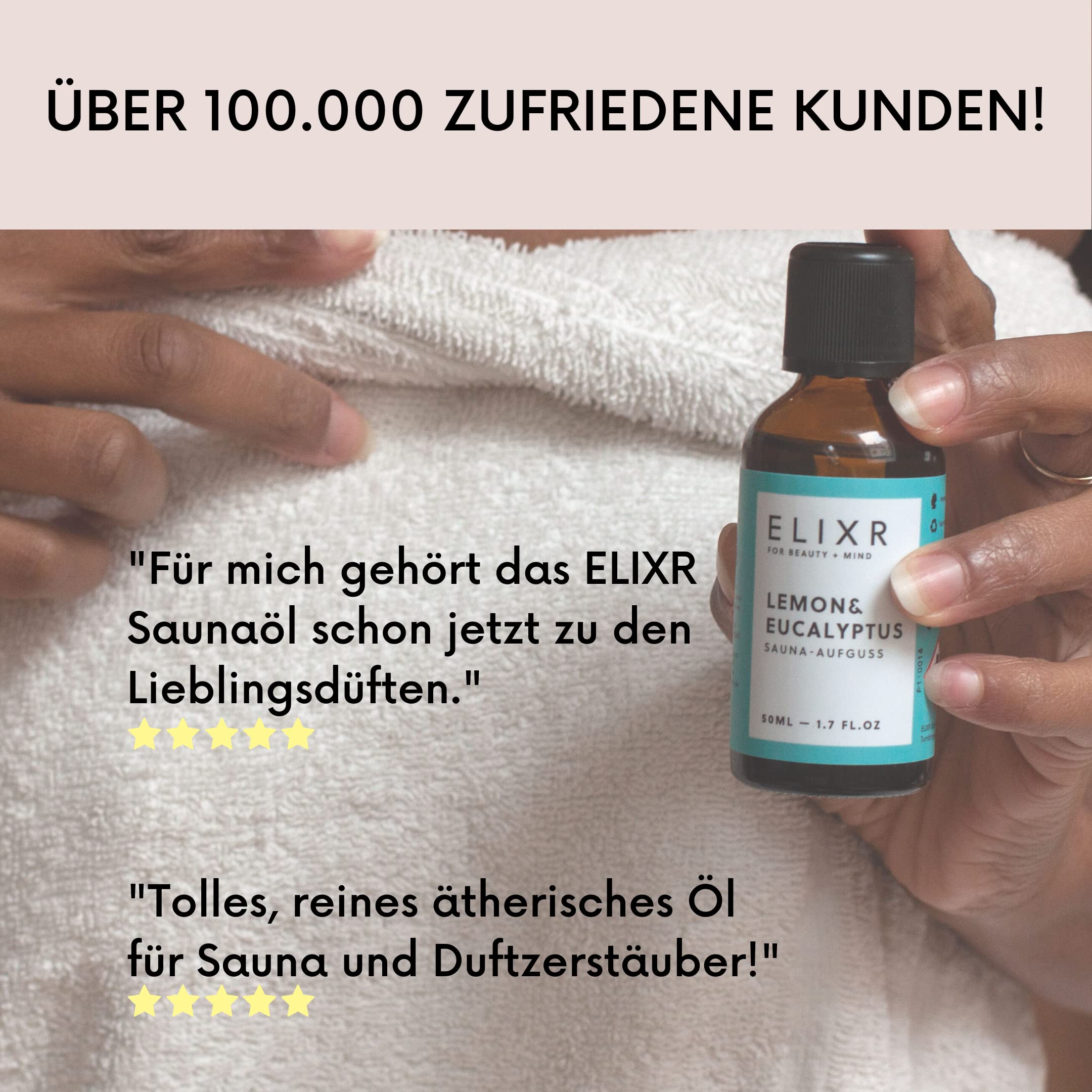 ELIXR – Infusion de sauna citron & eucalyptus – Infusions de sauna pour infusions de sauna – Huile essentielle de sauna 100% pure naturelle avec huile d'eucalyptus et citron – Parfum sauna parfait