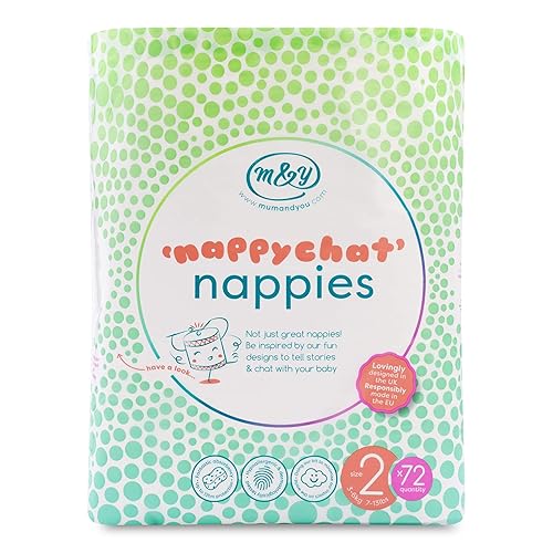 Mum & You Nappychat - Pañales ecológicos, hipoalergénicos, dermatológicamente probados. Libre de lociones y perfumes (talla 2)