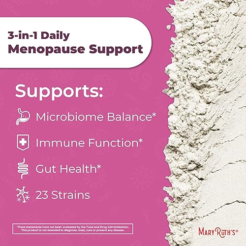 Miniatura 4 de MaryRuth Organics Probióticos 3 en 1 para la menopausia para mujeres | Clínicamente probado | Suplemento de menopausia para mujeres | Apoyo hormonal