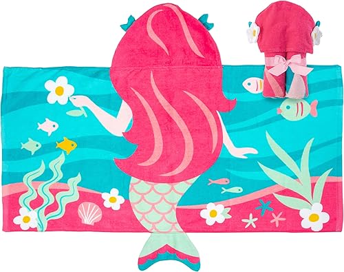 Miniatura 1 de Stephen Joseph, Kids Hooded Bath Beach Towel, Girls and Boys Towel, Swim Pool Cover Up Super Absorbent Cute Characters
