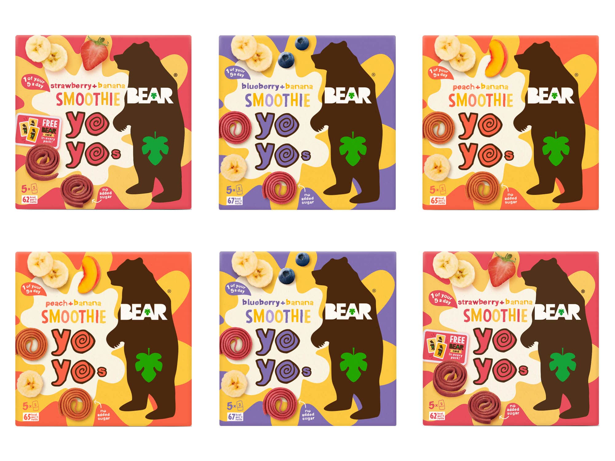 Free From Direct Bear Nibbles Smoothie Yoyo 100 Percent Fruit Rolls Selection 20 g (Pack of 30)