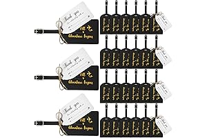 Sweetude Best Wedding Favors with Leather Luggage Tags for Guests