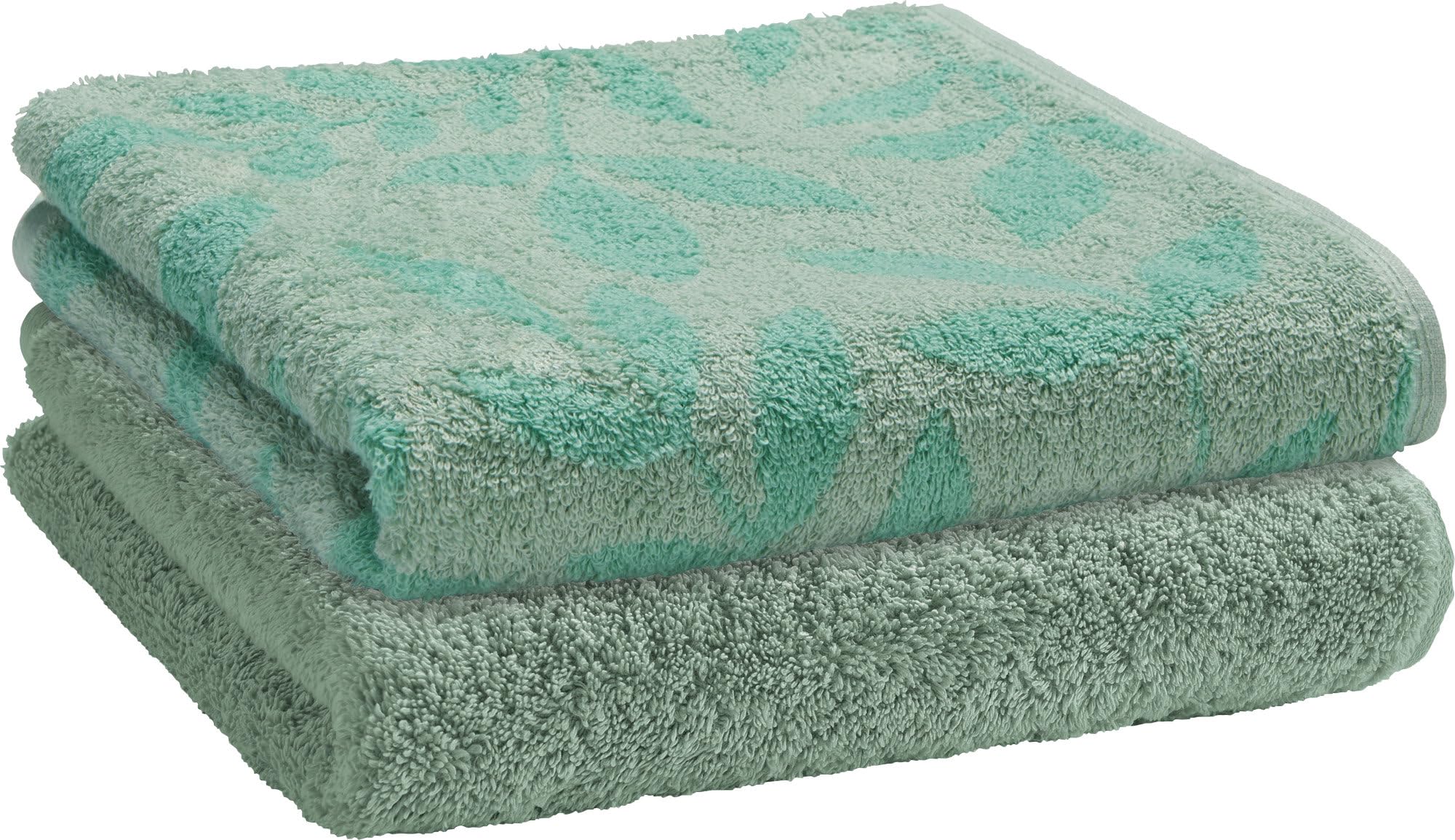 Erwin Müller Duschtuch Kronau 2er-Set Walk-Frottier Jade Größe 70x140 cm