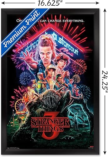 Vista 24 de Trends International - Stranger Things de Netflix: Temporada 3, póster para pared de una hoja, 57 x 86 cm, versión de alta calidad no enmarcada