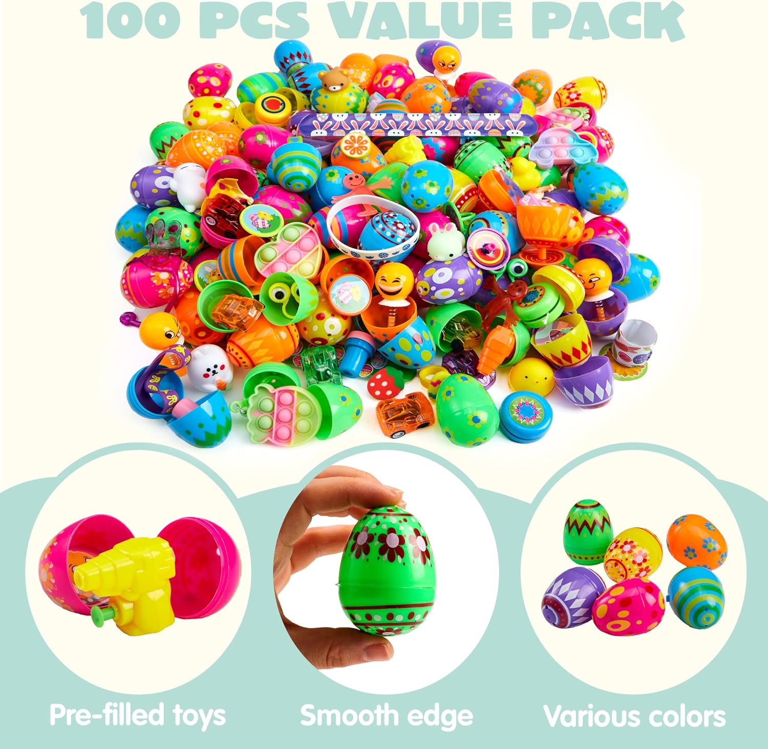 JOYIN 9 Huevos De Pascua Con Slime De Cristal Y Mini Figuras – Regalo Sorpresa Para Niños, Caza De Huevos