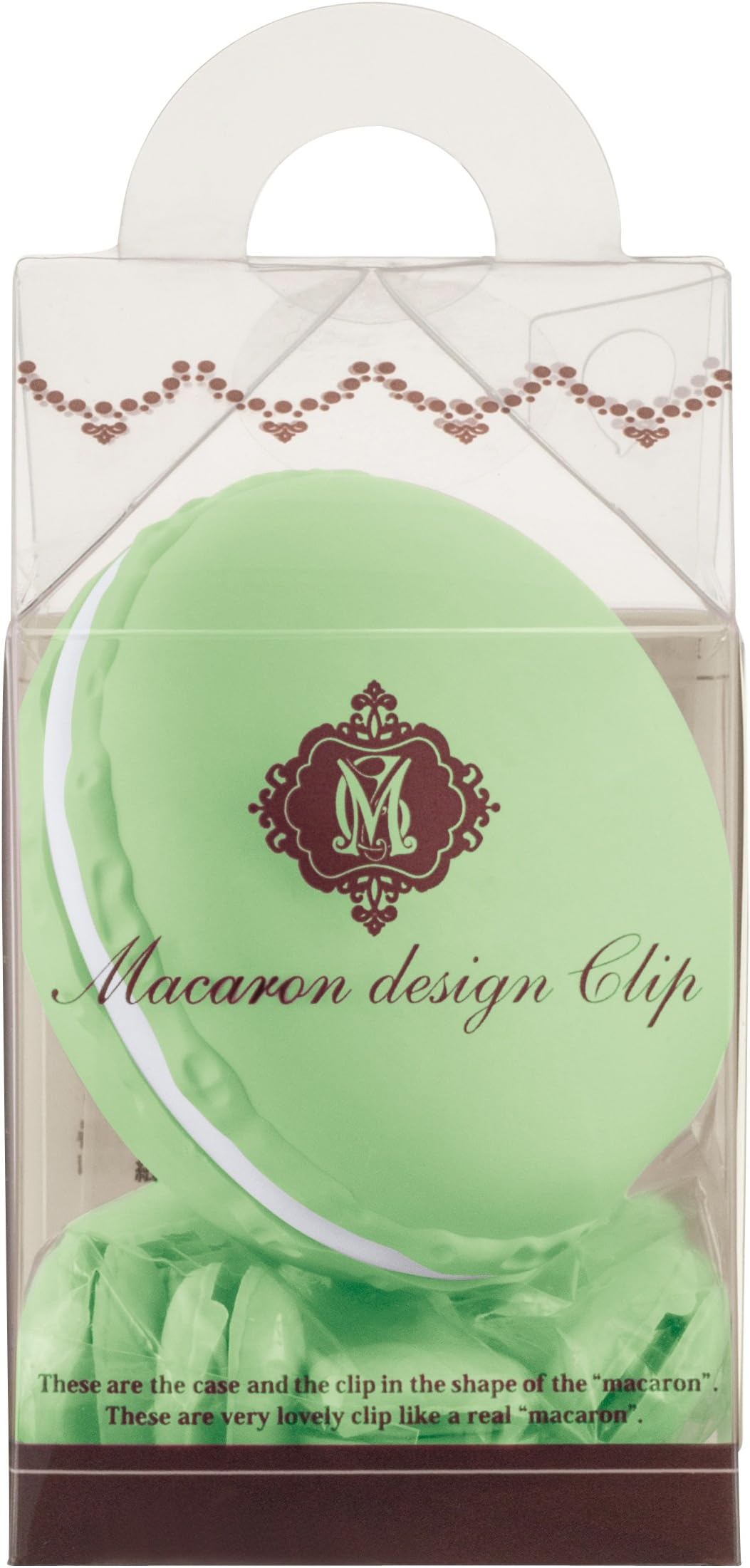 Macaroon design clip 12 pieces case clip set MC-12 pistachios (PI) / 25902