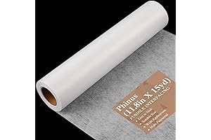 Phinus Fusible Interfacing for Sewing, Light Weight White 11.8in X 15yd Iron...