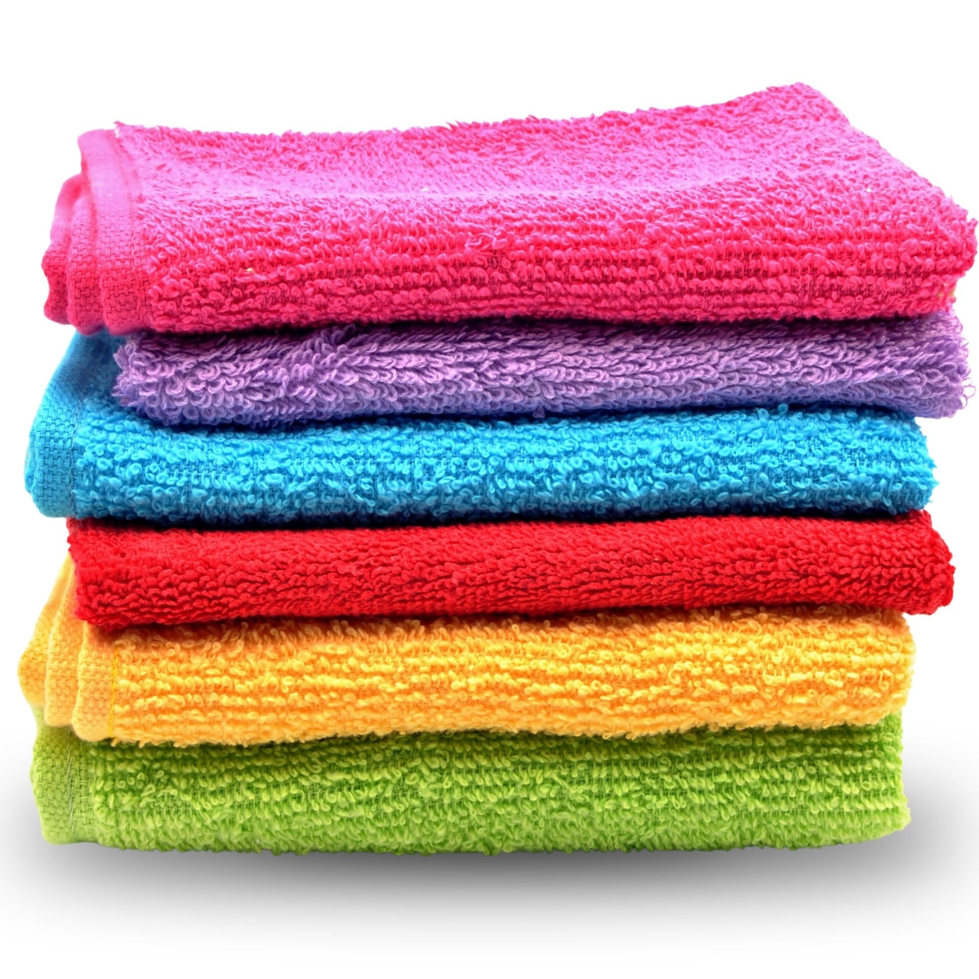 ALOUD CREATIONS 6Pc Microfiber Cleaning Cloths | Highly Absorbent Cleaning Supplies | Lint Free Cloths for Multiple Use | Powerful Dust Removal Cleaning Rags for House, Kitchen, Car Care | 40x40cm