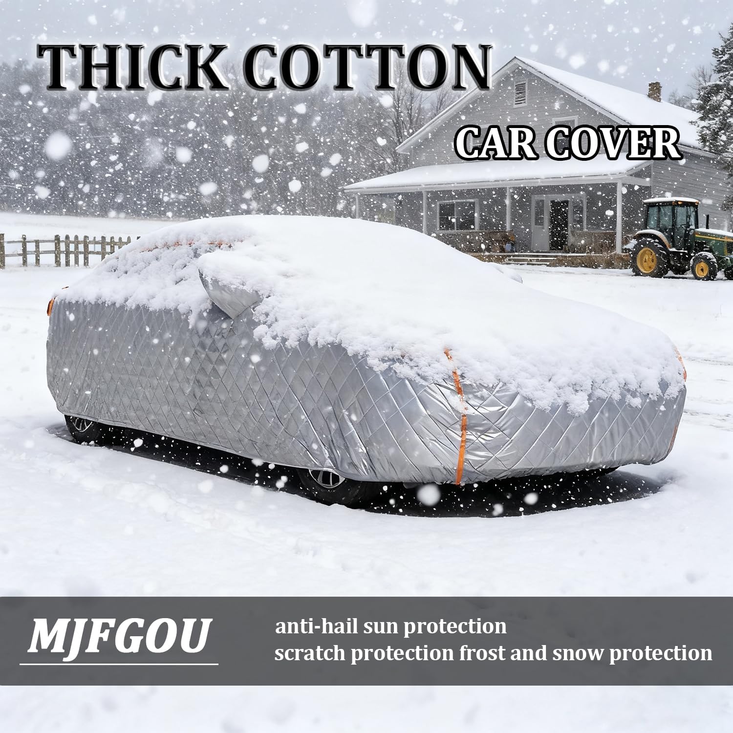 Hail Protection Car Cover for Lincoln Continental (1958-2002) Car Hail Protector Oxford Cloth Snow and Rainproof, Seven-Layer Thickened Protection with Windproof Rope
