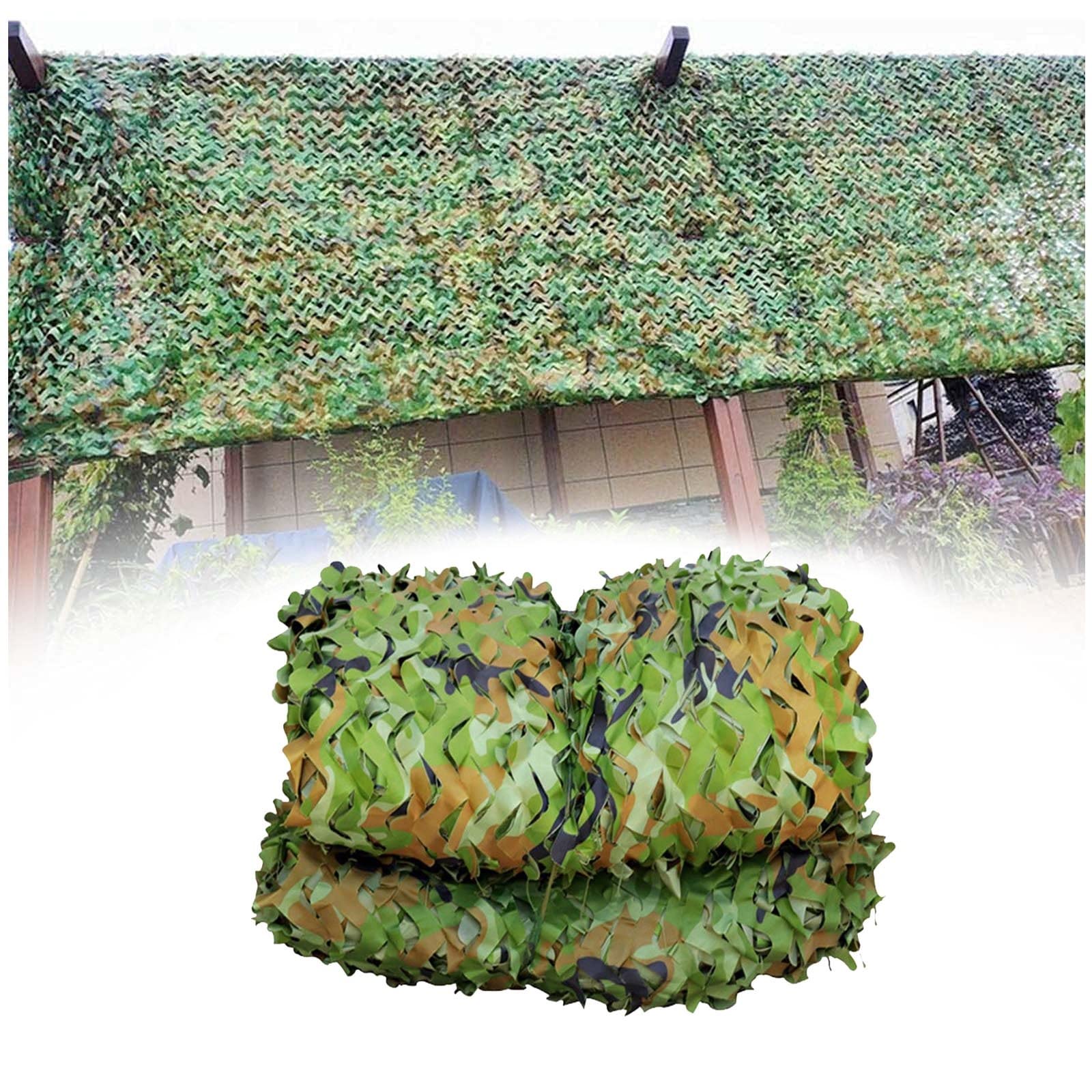 Oudini 6*8M Camouflage Net Woodland Netting, 150D Oxfabric Camo Netting For Hunting Shooting Sunshade Garden Camping Hide/6 * 8M