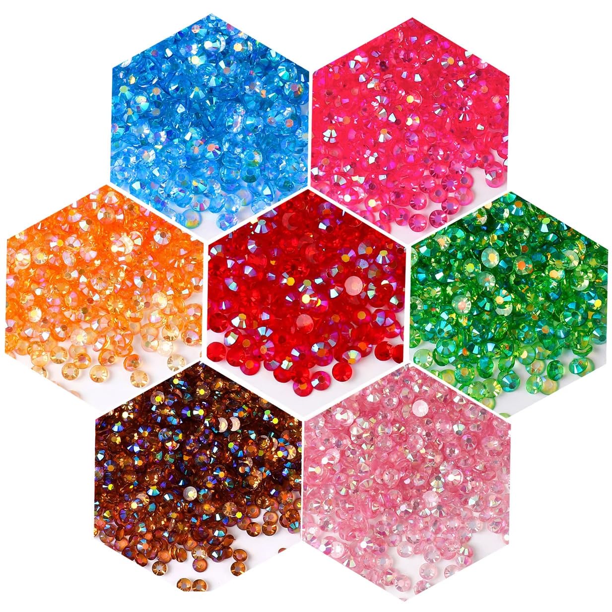 500 Pieces SS30 6mm Flatback Rhinestones AB Clear Round Gems Crystals for Nail Art DIY Crafts Clothes Shoes Bags （Transparent Dark Green AB） - Image 4