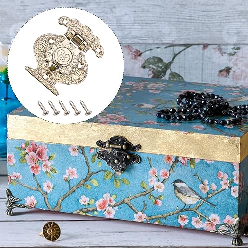 Miniatura 3 de METALLIXITY Cerradura de cierre de palanca (1.850 in x 1.496 in), 2 unidades, cierres de cerrojo de aleación de zinc, para gabinetes, cajas,