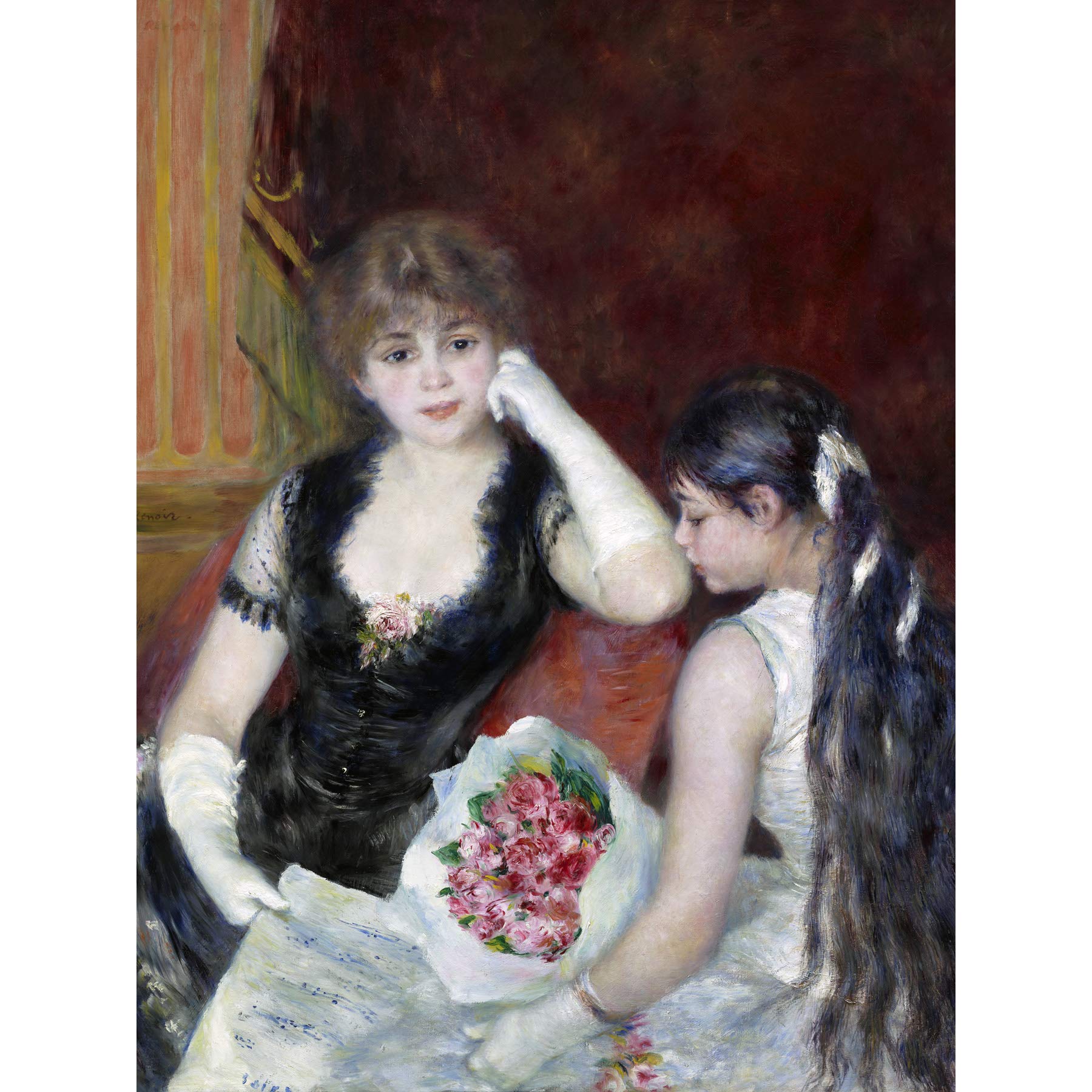 Artery8 Renoir A Box At Theater At The Concert 1880 Painting Premium Wall Art Canvas Print 18X24 Inch