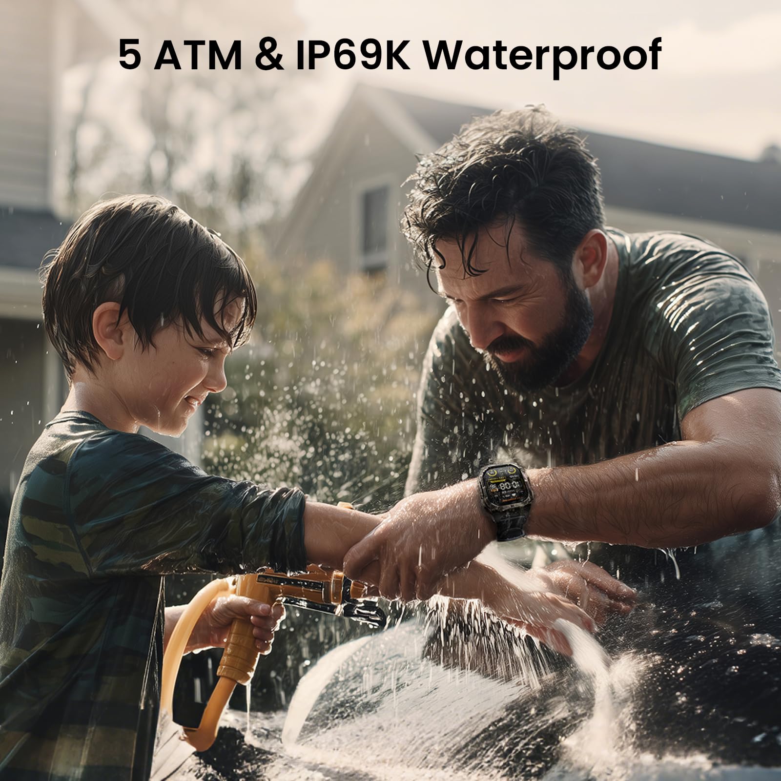 Kospet Smart Watch Series Tank M3 49 mm Bluetooth Calling IP69K Wodoodporny 170+ trybów sportowych - czarny