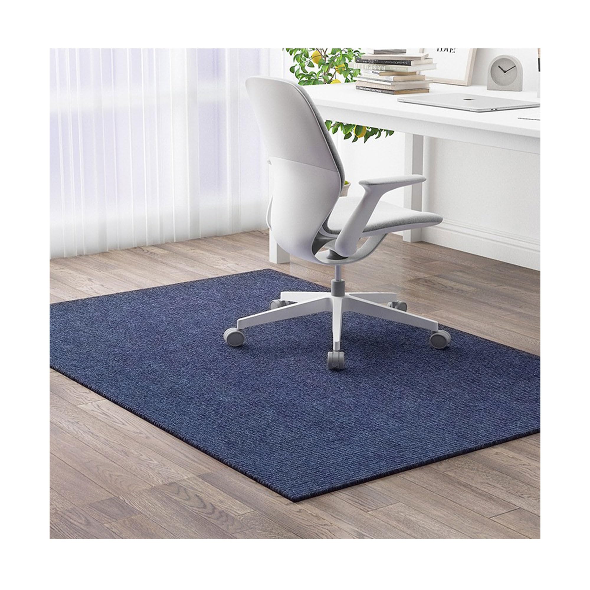 Amieron Office Chair Mat for Carpeted Floors, Floor Protectors for Office Chair, Non-Slip Gaming Chair Mat for Wooden Floors, Home Office Desk Chair Mat for Carpet Floors(Blue,90 * 90cm)