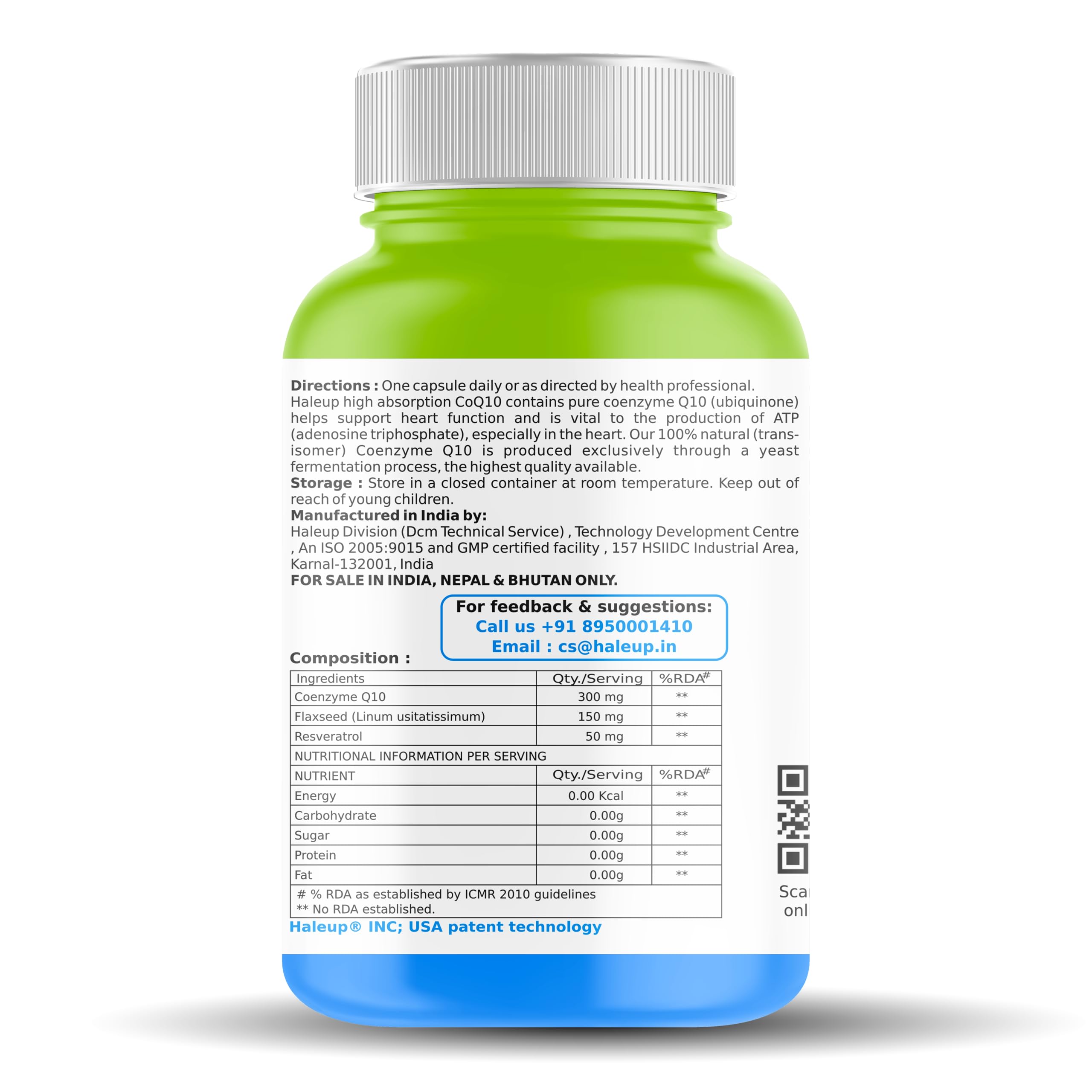 Haleup Coenzyme Q-10 300mg Enriched with Resveratrol & Omega-3 EPA/DHA for Healthy Heart, Brain, Immunity - 240 Capsules (4 Packs x 60 Capsules) 2