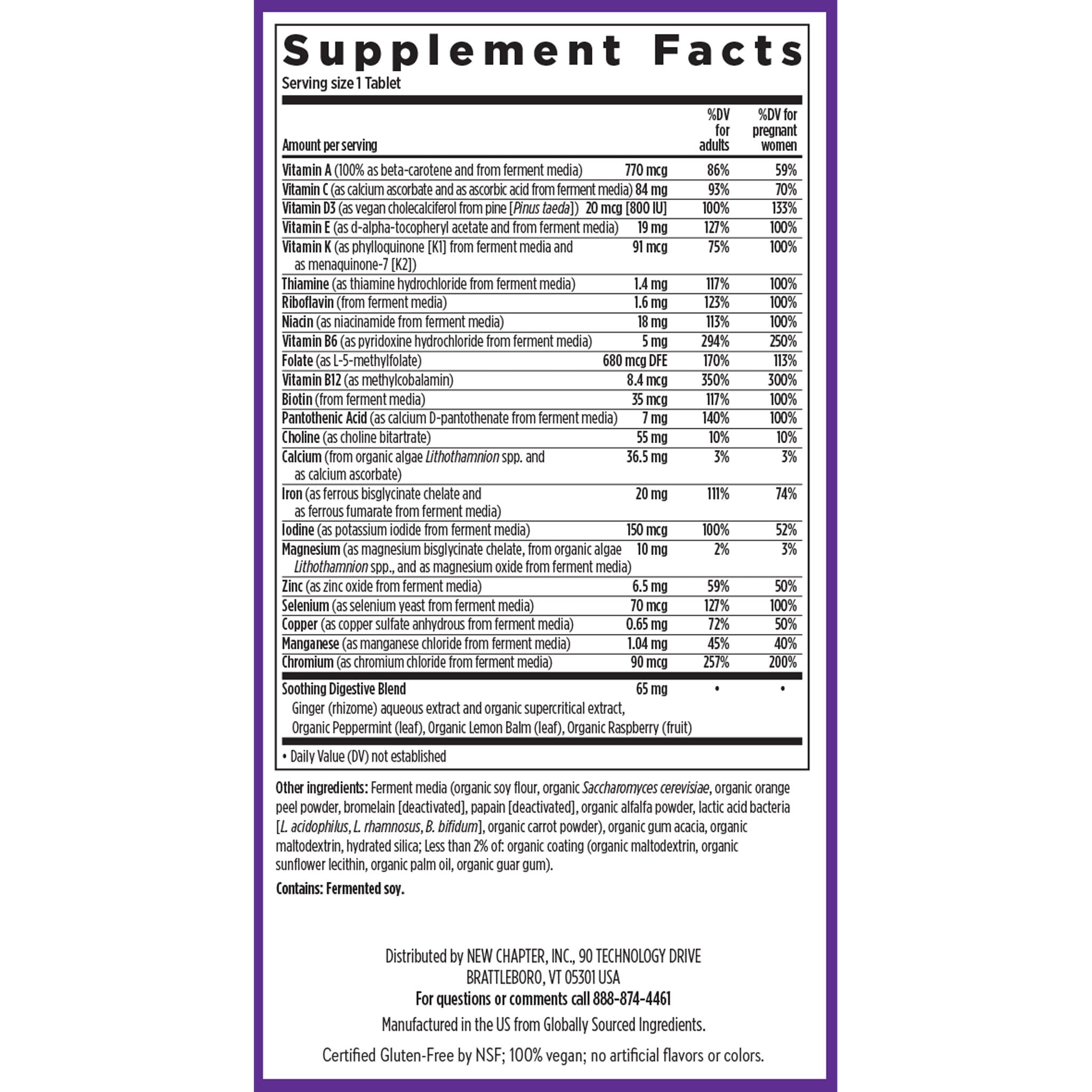 New Chapter One Daily Prenatal Multivitamin 35+, 30 Count — Amazon image 6
